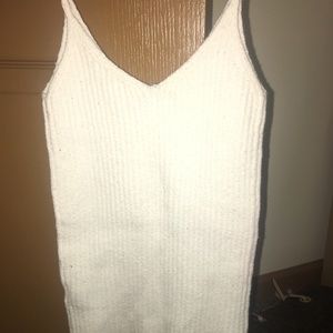 white ribbed tank top